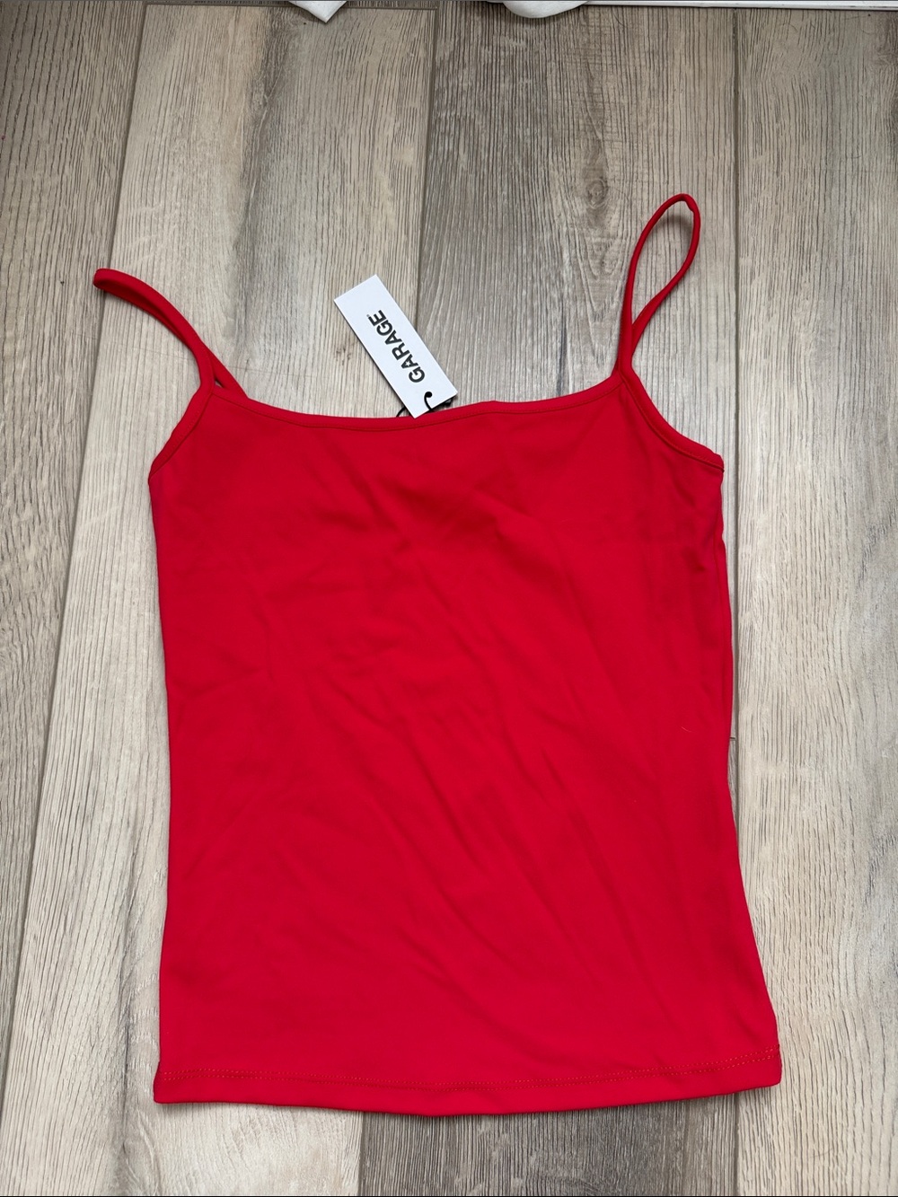 Garage sleek scoop cami - tomato puree